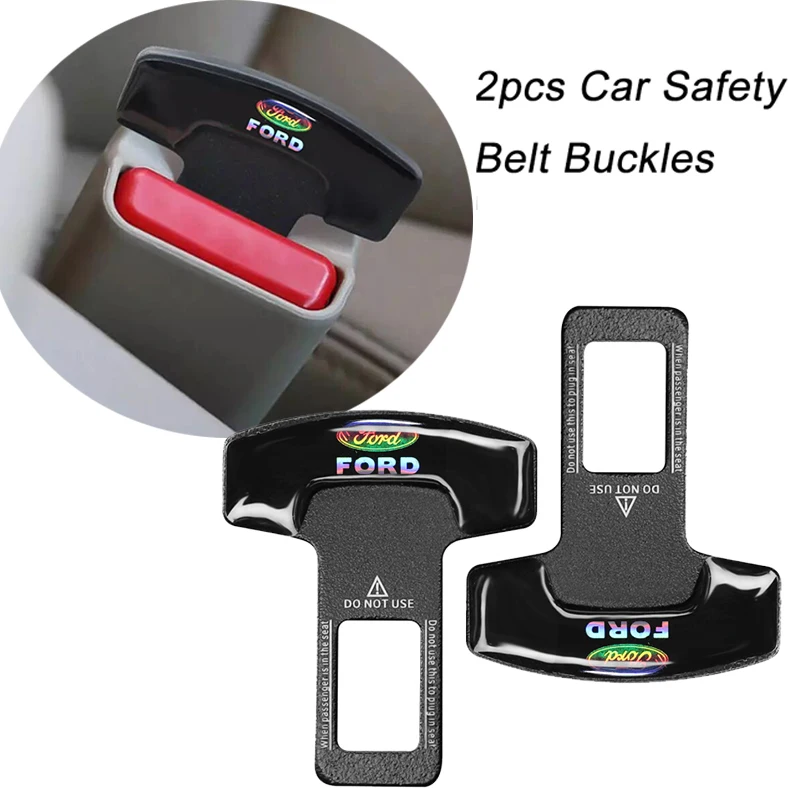Универсальная пряжка для ремня безопасности с автоэмблемой Ford Escape Kuga Mondeo Ecosport