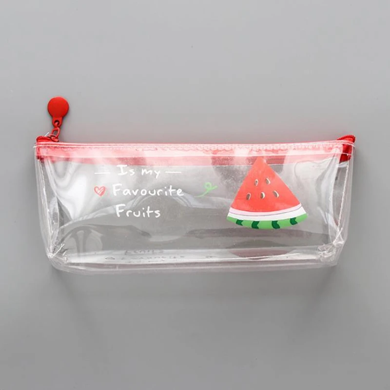 Чехол для карандашей с арбузом прозрачный школьный чехол девочек и мальчиков