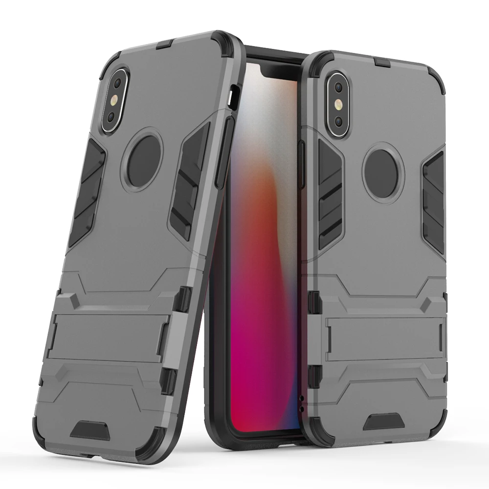 Роскошный противоударный Чехол Броня Железного человека для IPhone X XS XR MAX 8 Plus 7 6 6S