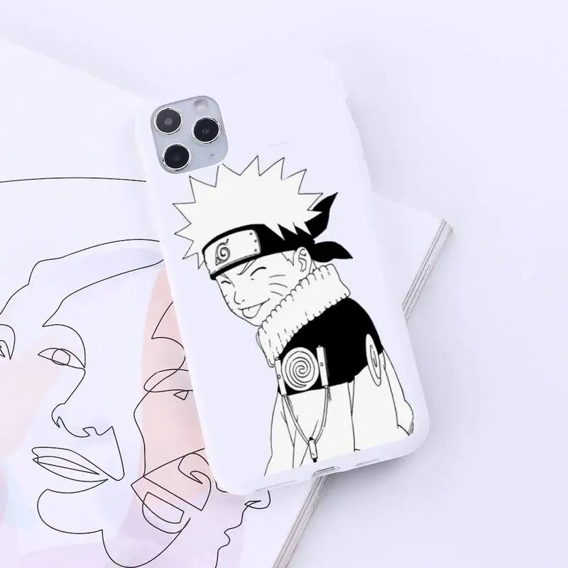 

Naruto anime manga funny cute luxury Phone Case funda Candy Color for iPhone 6 7 8 11 12 s mini pro X XS XR MAX Plus