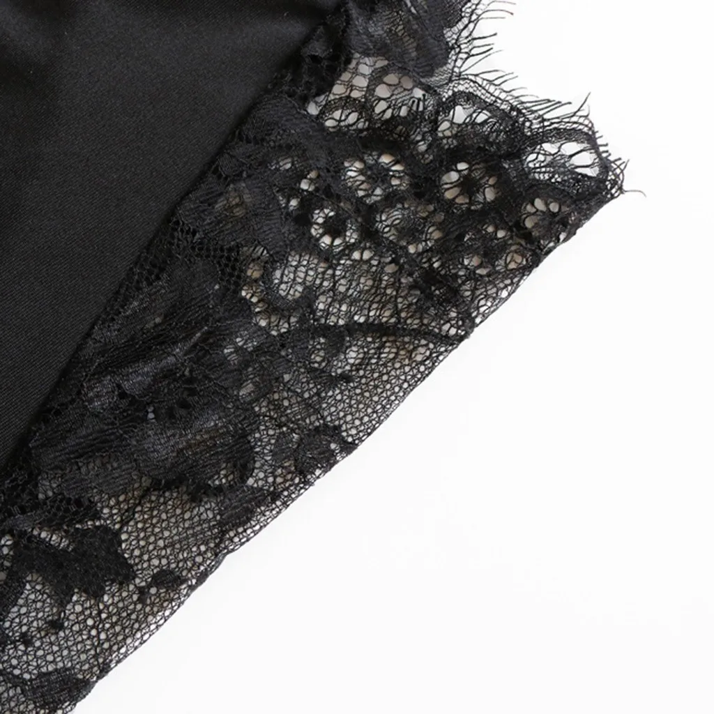 

WOMAIL Women Plus Size Lace V-Neck Lingerie Set Underwear Backless Nightdress 3XL-5XL Lace Stitching Nightdress 19Dec12