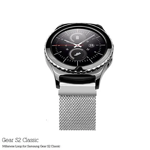 Ремешок 22 мм 20 мм для samsung Galaxy Watch 42 мм 46 мм Миланская Петля из нержавеющей стали для samsung gear Classic Frontier Amazfit bip
