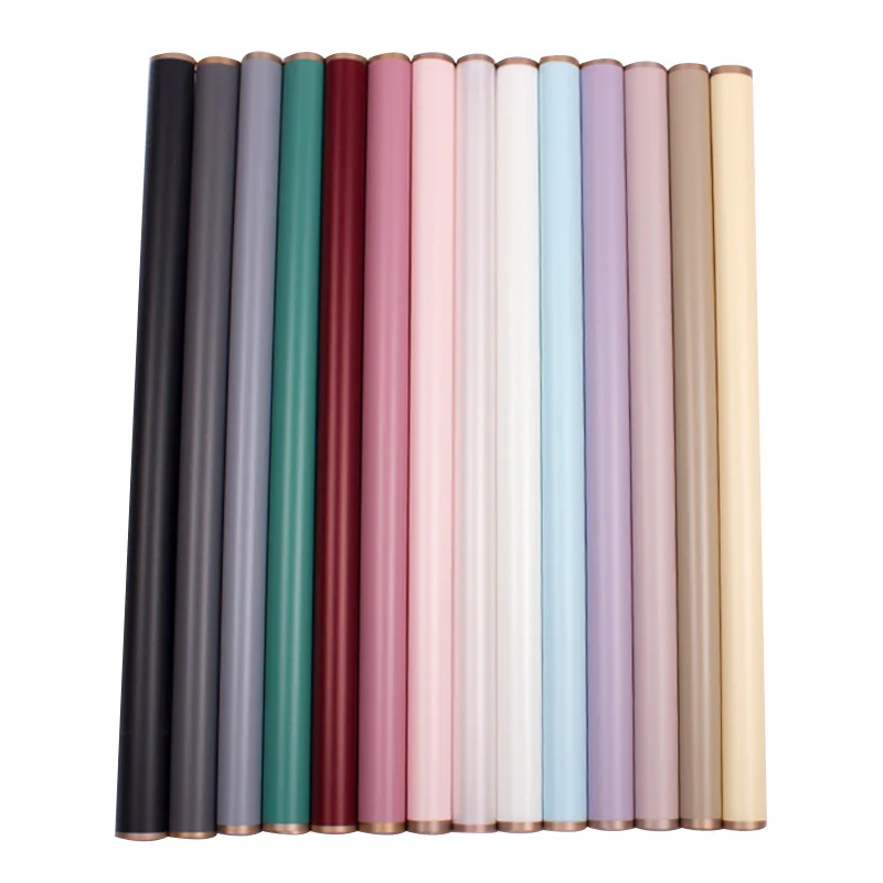 20 unids/pack Flor de papel de embalaje de Phnom Penh de pel&iacute;cula mate transl&uacute;cido papel impermeable Hansu ramo de papel para envolver-3
