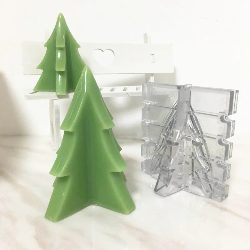 

Creative Christmas Tree Acrylic Candle Mold Aroma Candle Making Supplies DIY Party Aromatherapy Plastic Mould Decoration Craft