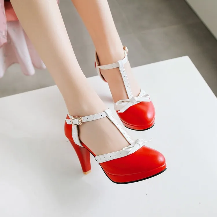 Туфли женские на платформе и толстом каблуке туфли лодочки пикантные одна обувь