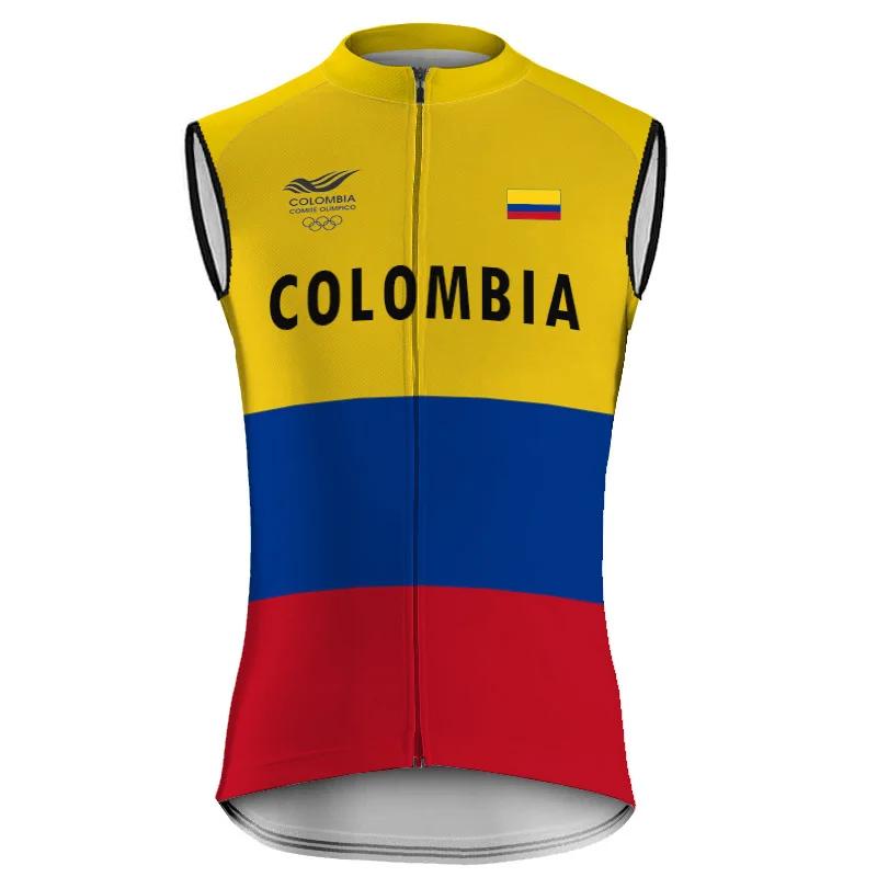 

Pro Colombia Summer Vest Cycling Jersey Dry Breathable 5 Colors Ciclismo Sleeve Bicycle Under T-shirt Clothing FASHION Bike Top