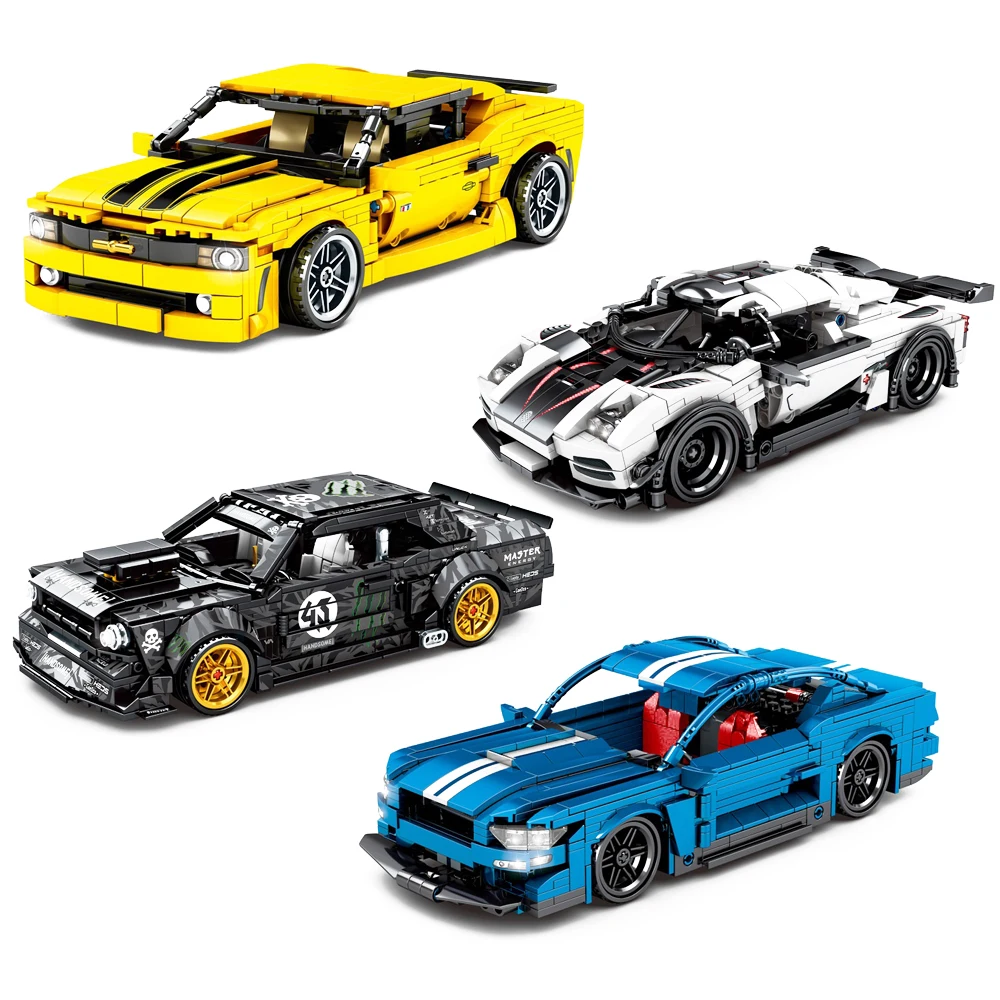 

MOC High-Tech Series Mustang Creative Expert Building Block Racing Car Kit Assembling Bricks Set Toy for Children Boys Gift