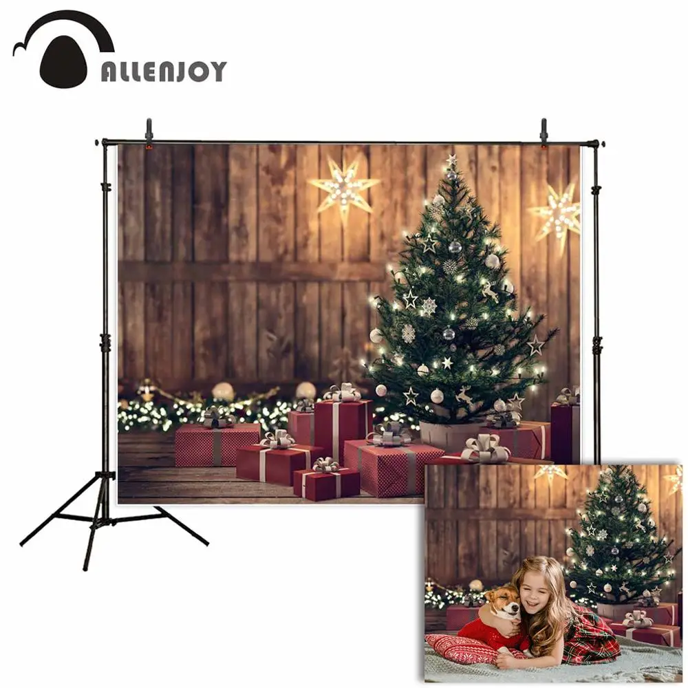 Allenjoy фон для фотосъемки Bokeh семиконечная звезда свет Рождественская елка подарки