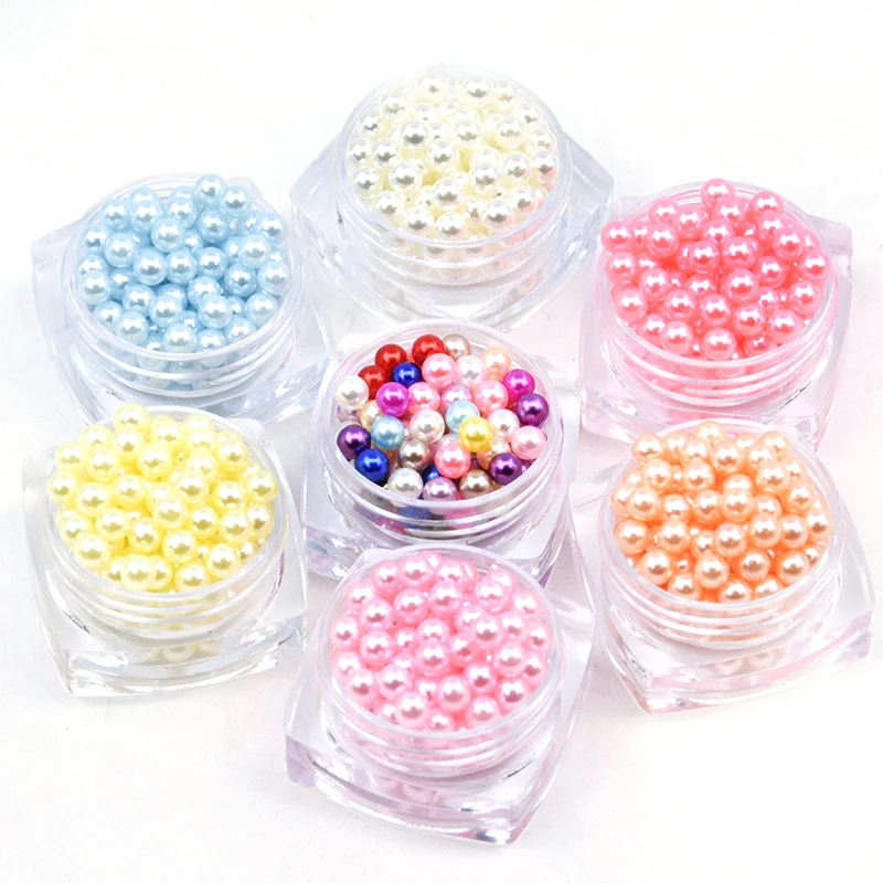 500 шт. акриловые жемчужные бусины без отверстий 4 мм | Дом и сад