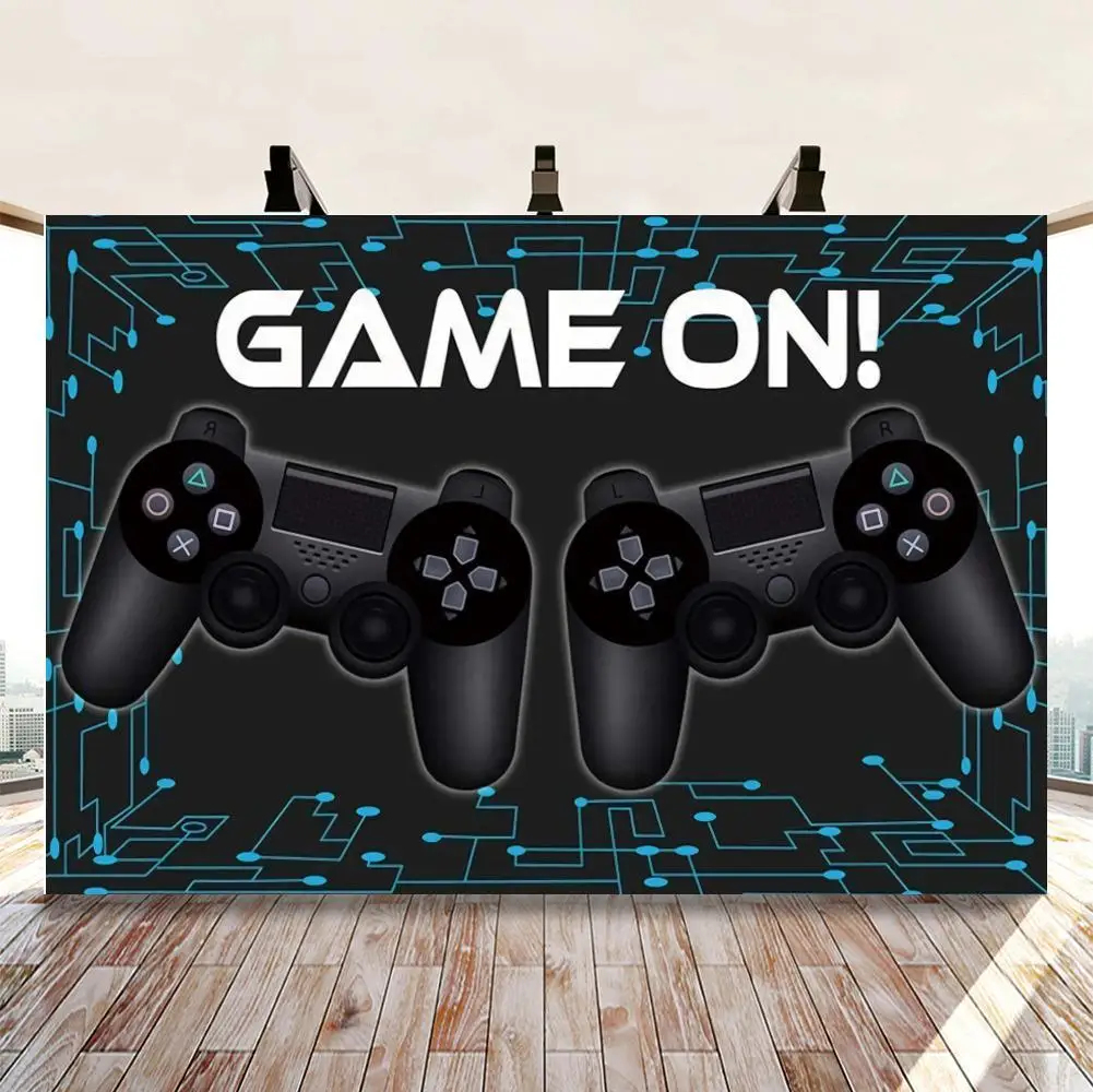 

Виниловый фон Nitree, фотография, игра в игру, черный, белый ТВ геймпад, детский индивидуальный постер, фотосессия