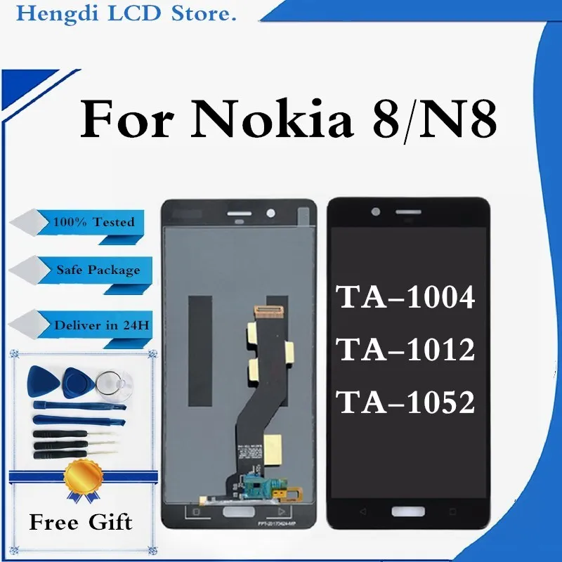 100% протестирован для Nokia 8 N8 ЖК дисплей сенсорный экран дигитайзер в сборе Nokia8 TA 1004