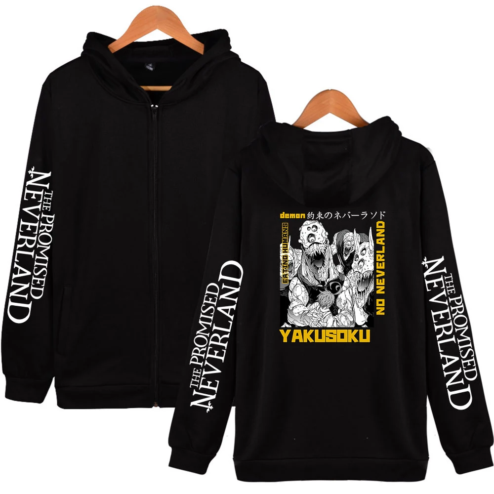 

Zipper Hoodies Sweatshirt 2021 New The Promised Neverland 2 Harajuku Fashion Streetwear Winter Women/men Casual Zip-up