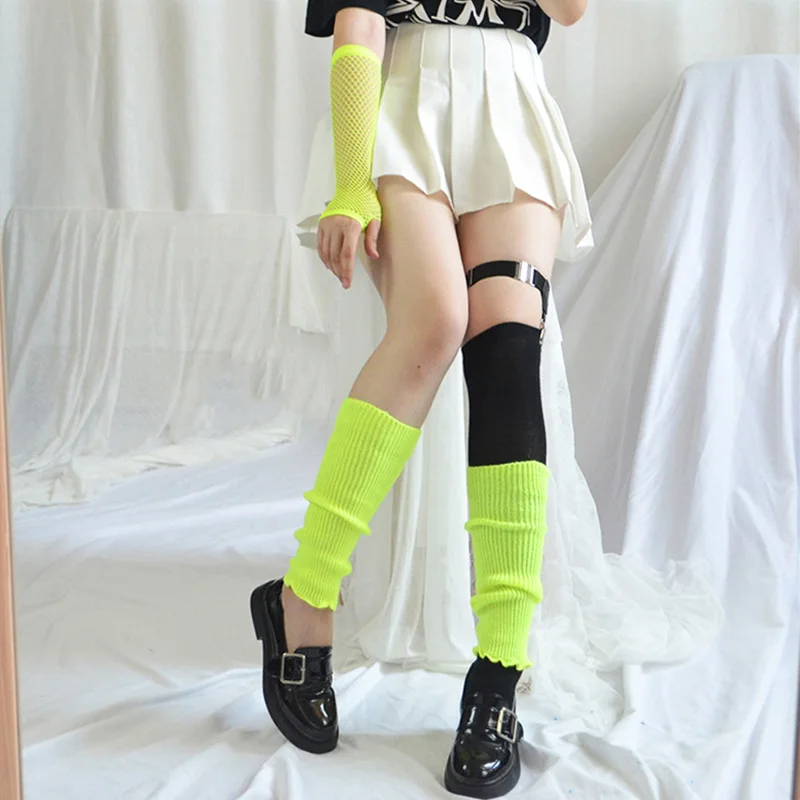 

1 Pair Cute Winter Women Short Knitted Acrylic Leg Warmers Fashion Casual Thermal Boot Cuffs Socks Female Slim Beenwarmers Socks