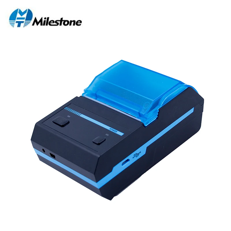 Термопринтер для чеков Milestone 58 мм Мини Bluetooth USB портативный беспроводной
