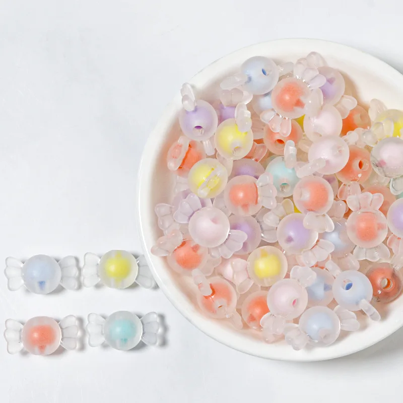 

Hobbyworker 100Pcs/Bag Acrylic Clear Beads for Jewelry Diy Accessories XQ07341