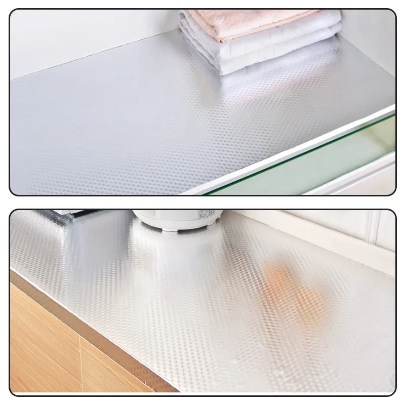 

Kitchen Oil-proof Self Adhesive Stickers Stove Anti-fouling High-temperature Aluminum Foil Wallpaper Cabinet Film Contact Paper