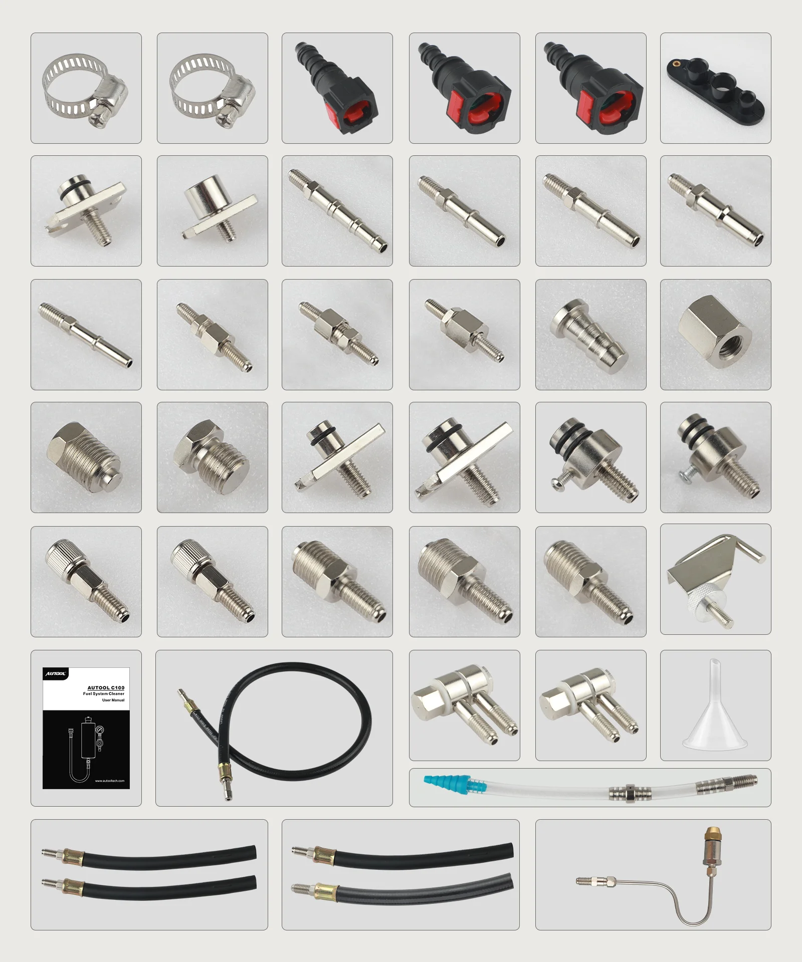 

C100 Car Fuel Injector Cleaning Machine Cleaner Tester Universal Non Dismantle Tool Auto Engine Petrol Throttle Nozzle