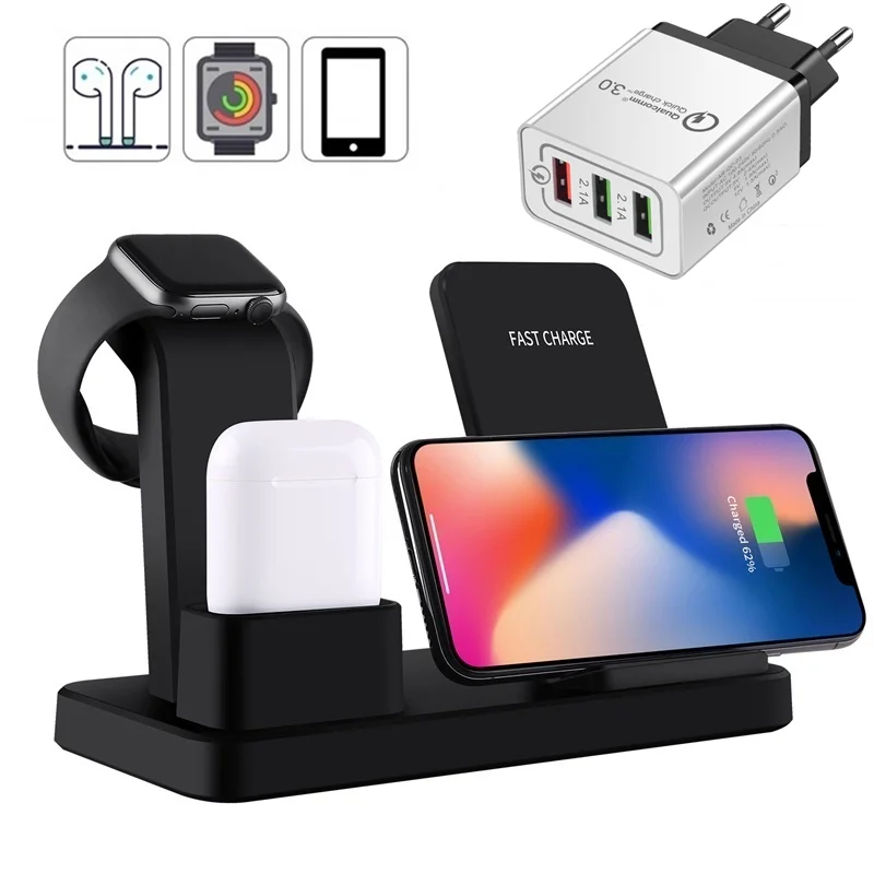 Беспроводное зарядное устройство Tongdaytech 10 Вт Qi для Iphone XS 8 11 Pro Max быстрая