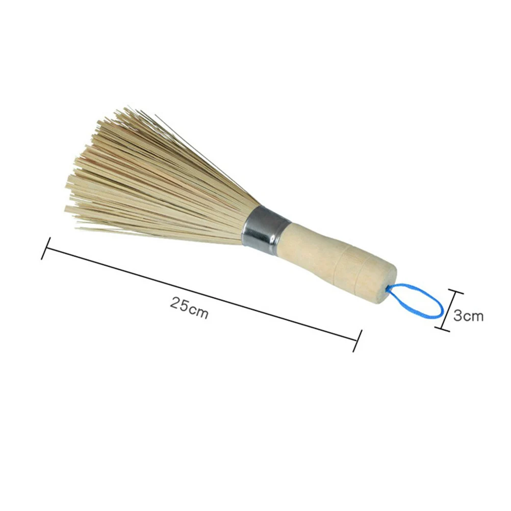 

Bamboo Pan Brushing Dishes Brush Household Wash Tools Cleaning Kitchen Home Daily Pot Dish Scrubber Long Handle Wok Restaurant