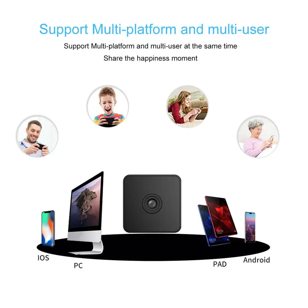 

WiFi IP Camera Mini Camera Wireless Upgraded IR Night Vision, Portable Nanny Cam With Motion Detection For Indoor/Outdoor