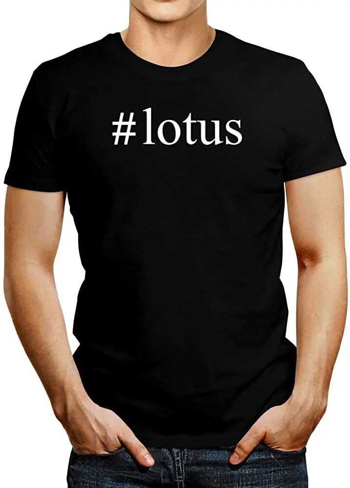 

New 2020 Summer Mens Cool Tee Breathable Pure Cotton Short Sleeve Round Collar Tshirt Lotus Hashtag T-Shirt