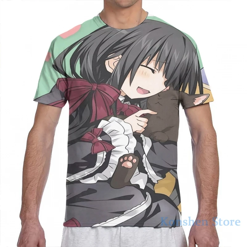 Футболка Tokisaki Kurumi Date A Live(2) для мужчин и женщин модная футболка со сплошным