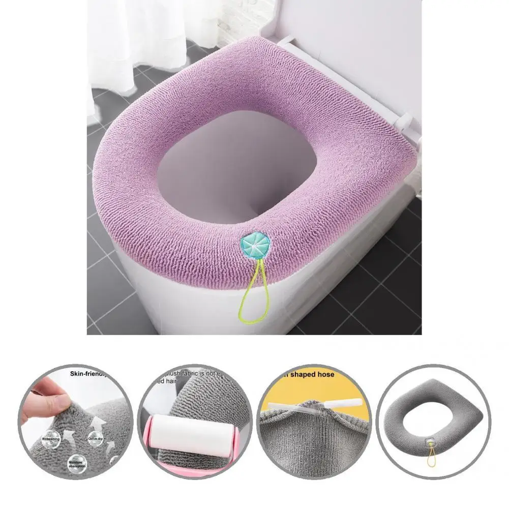 

Easy Installation Multicolors Comfortable Embroidery Toilet Seat Pad for Families