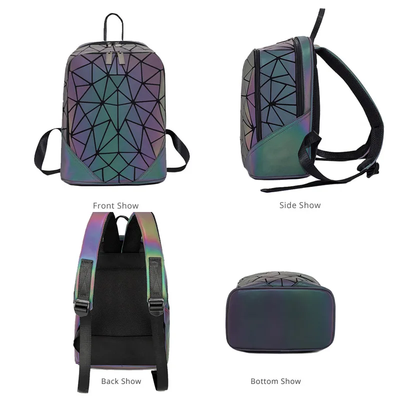 Модный женский рюкзак Mochila светящиеся Рюкзаки Сумка для девушек