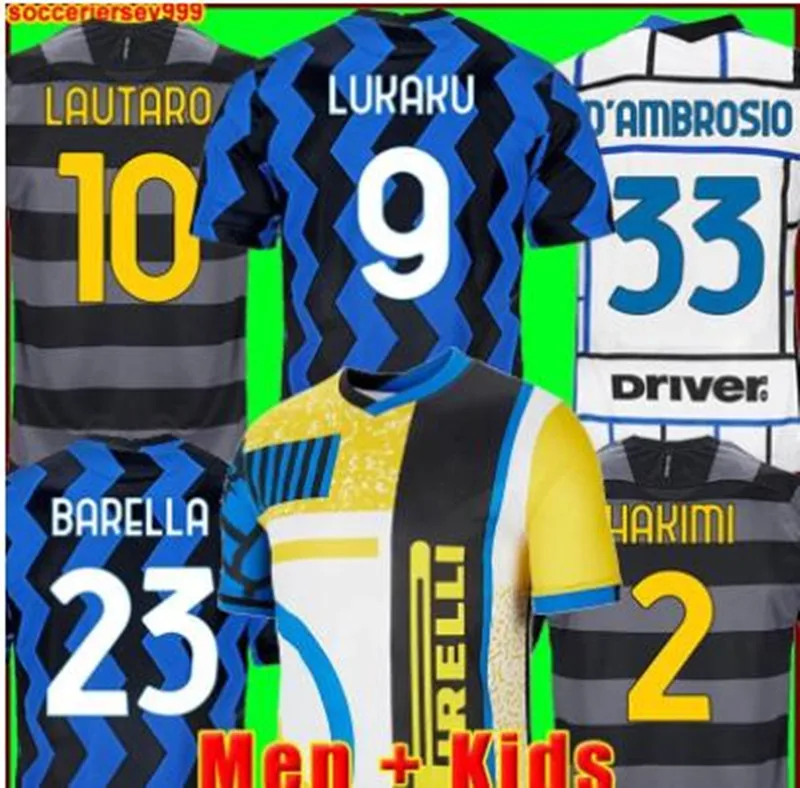 

20 21 22 camisas de futebol lukaku milan barella lautaro eriksen alexis hakimi uniformes camisa de futebol masculino crianas ki