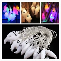 10sets 1.5M 10Led Cute Halloween Led String Light Ghost Skull Decorative Lights Fairy LED Garland Outdoor Indoor Battery Powered