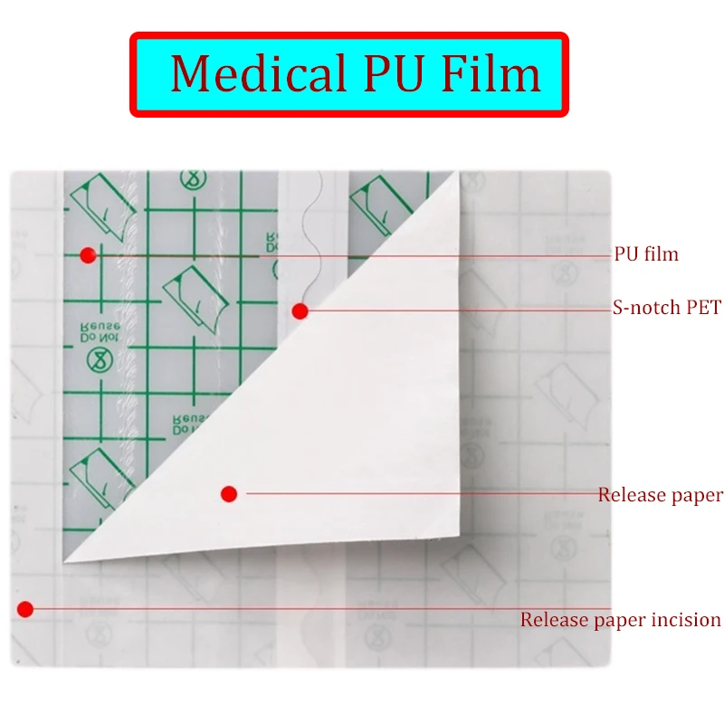 Медицинская прозрачная лента дышащая тату-пленка из полиуретана наклейка
