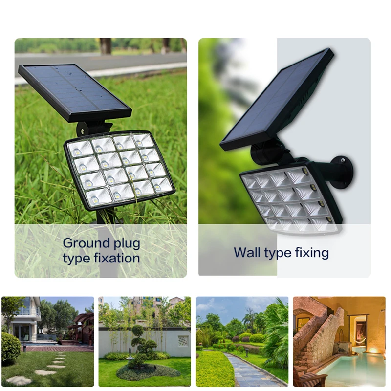 Уличные Настенные светильники на солнечной батарее 48 светодисветодиодный