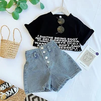 summer baby girls clothes sets sleeveless t shirt pants 2pcs fashion childrens clothing suits kids outfits 4 6 7 8 10 12 year