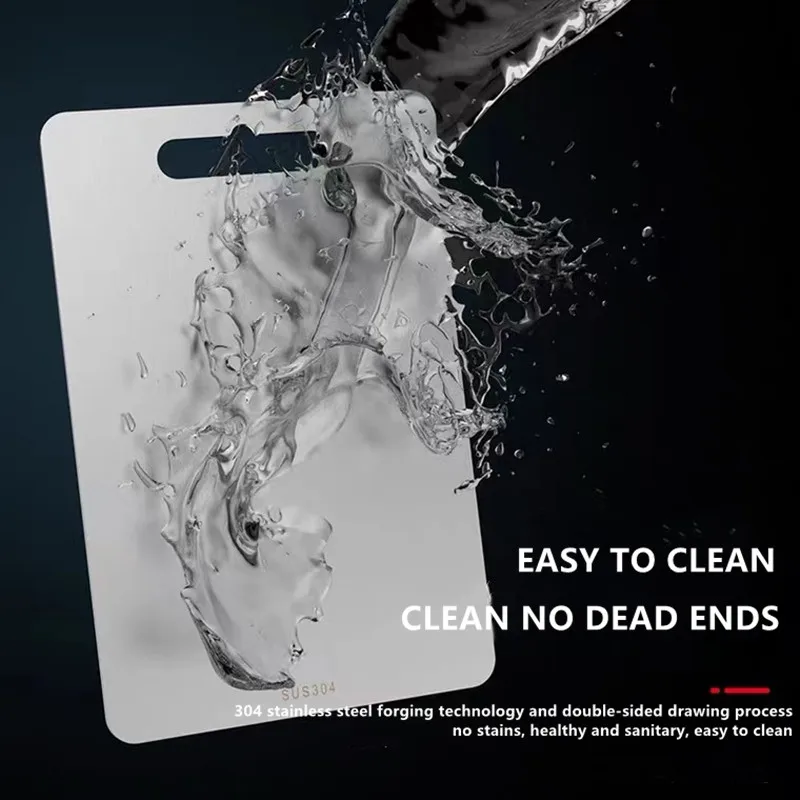 

Прочный S.S. Разделочная доска, нескользящая разделочная доска для овощей и фруктов для дома, кухни, кемпинга, разделочная доска, легко чистит...