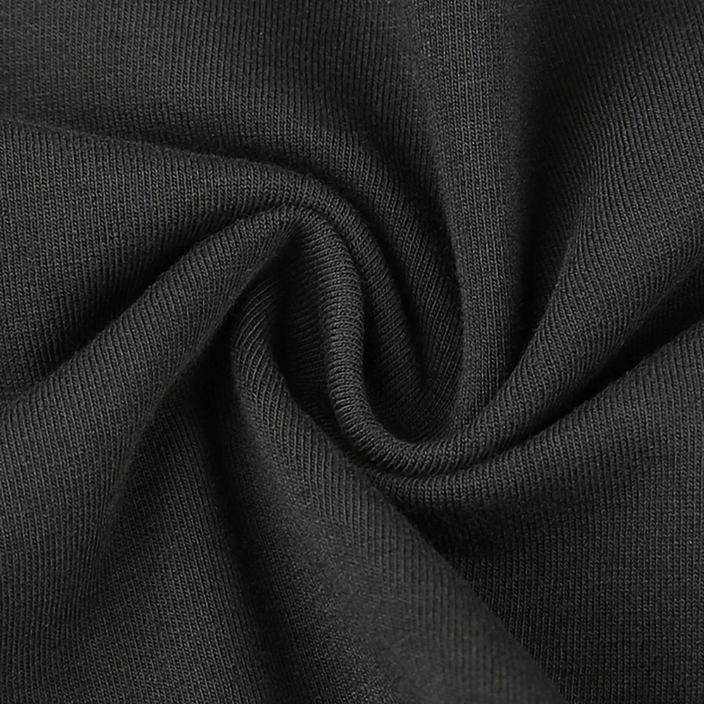 

Goth Women Sexy Short T-Shirt Long Sleeve Letter Print Black Slim Top Lady Fashion Hip Hop Knit TeeSimplicity Young Girl Autumn