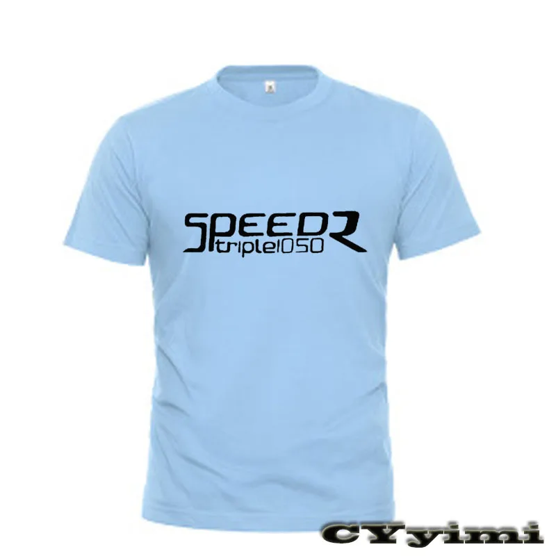 

For Triumph SPEED TRIPLE 1050 s T Shirt Men New LOGO T-shirt 100% Cotton Summer Short Sleeve Round Neck Tees Male