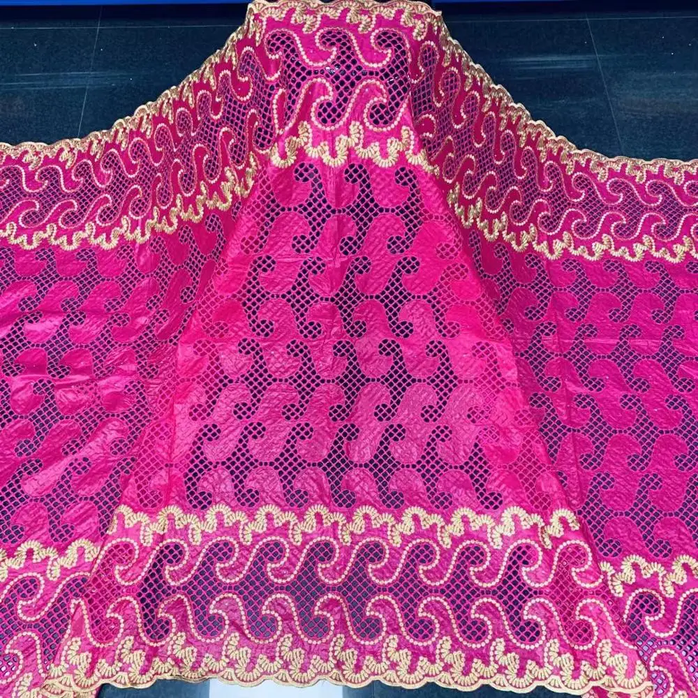 

African Bazin Riche Wiith Stones Punch Cotton Lace Fabric 2020 High Quality French Net Lace Fabrics For Wedding Party