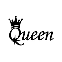 fashion queen car and motorcycle personality stickers decorative decal color can be customized blackwhite 15cm 10cm