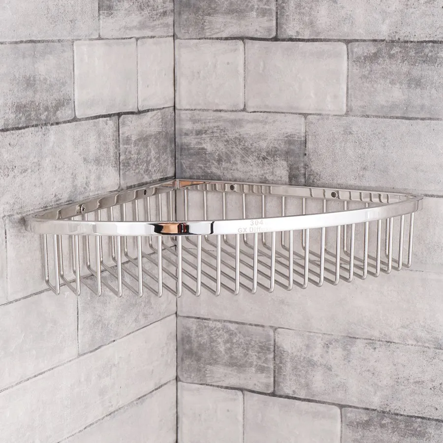 Полка для ванной 1 ярус душ из нержавеющей стали матовый шампунь мыло