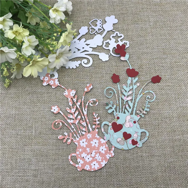 Ваза Свеча украшения металлическая резка ремесло штамп высечки тиснение карты