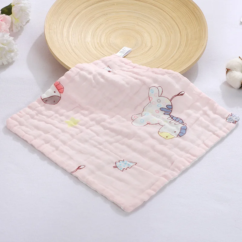 5 шт./лот/лот 30*30 см детский нагрудник мультфильм печать шесть слоев Марли Слюна