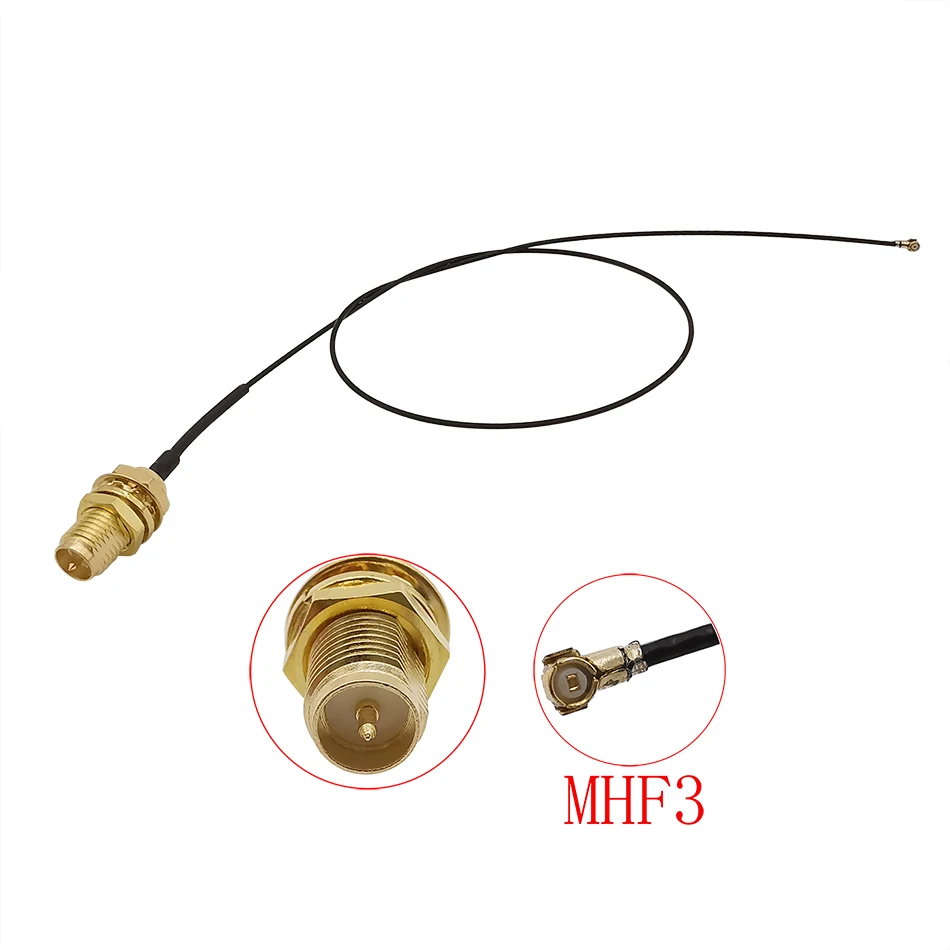 IPX UFL MHF3 to RP SMA Female RF Connector 0.81mm Pigtail Cable for PCI WiFi Antenna Wireless Router 5-50cm