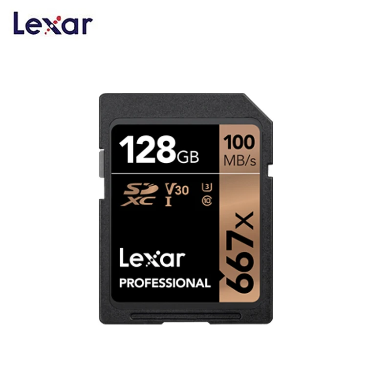 128GB Lexar,, профессиональная sd-карта 667x, 64 ГБ, карта памяти, 128 ГБ, SDXC, 256g, UHS-I, для камеры 4 K, флеш-карта - Емкость: 128GB
