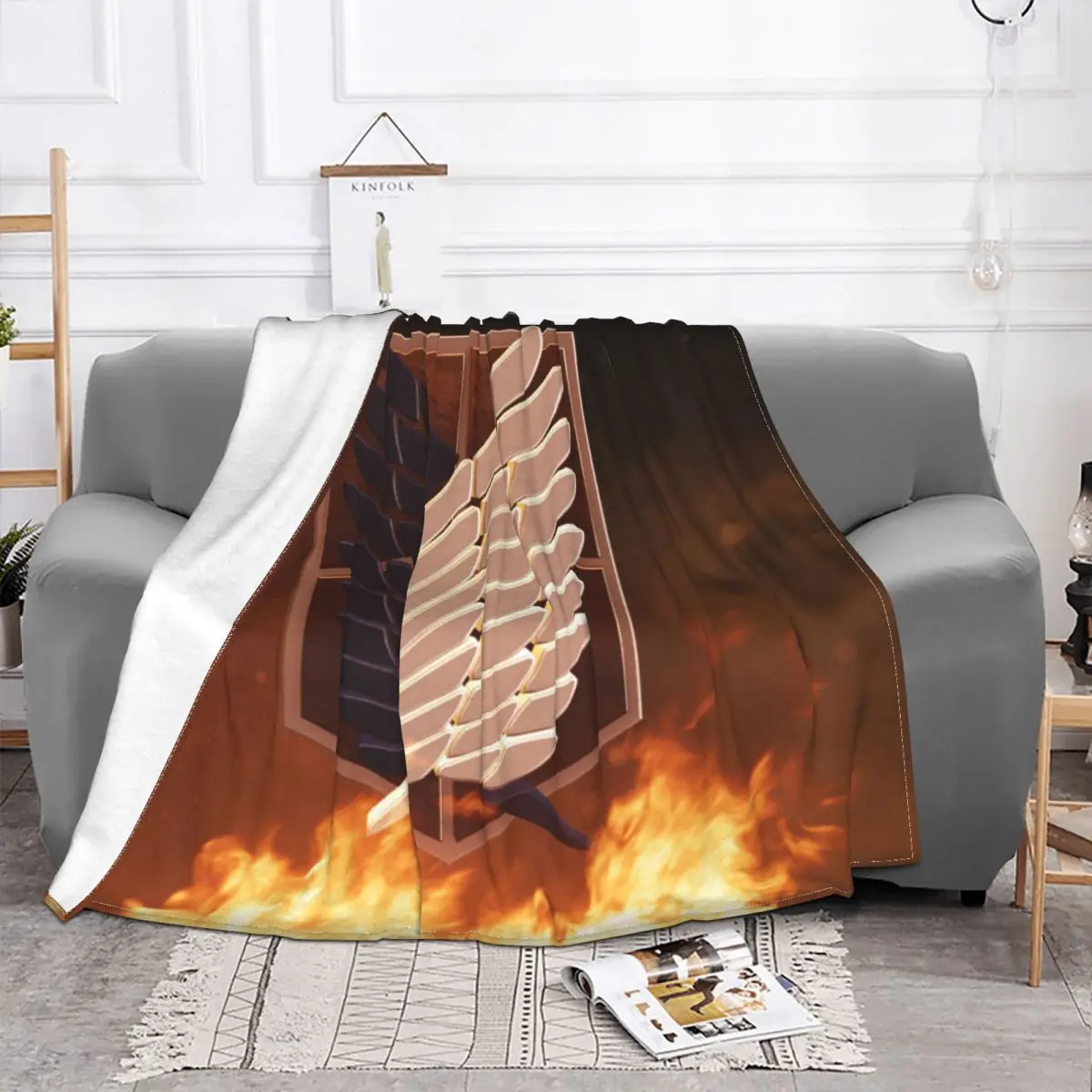 

Одеяло «атака на Титанов», Фланелевое мягкое аниме портативное покрывало для спальни, автомобиля