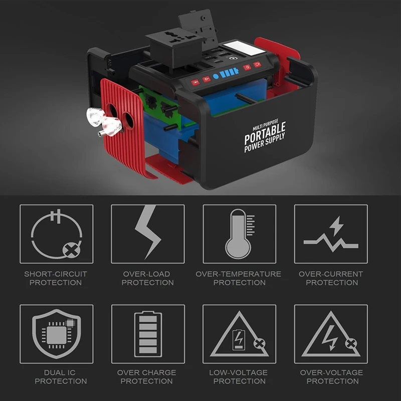 Портативный солнечный генератор 80Wh светодиодный Аварийные Фонари портативный PV