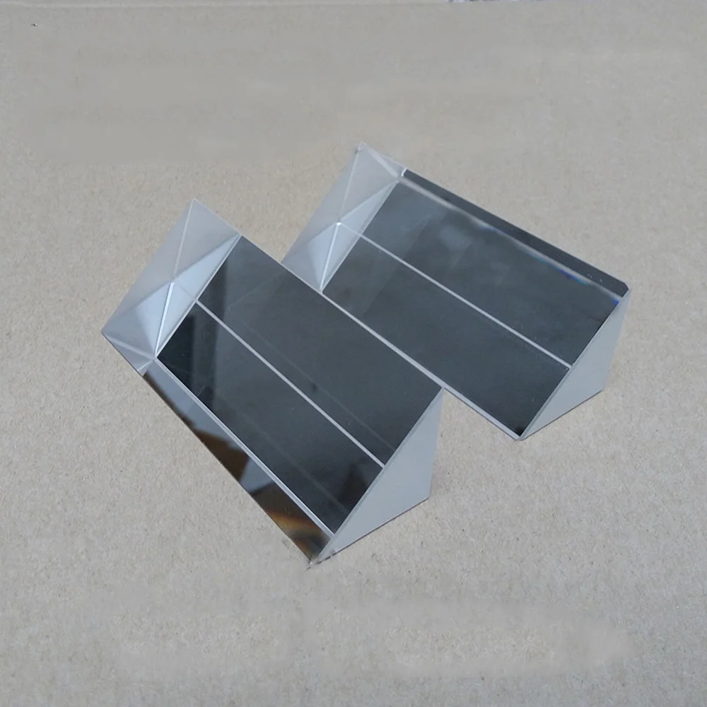 

Optical Glass Reflective Prism 40*40*40*40*40*40 Mm Isosceles Right Triangular Light Experimental Refraction