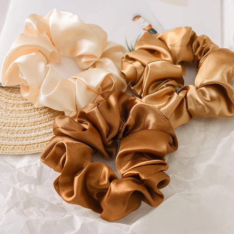 

1pc Handmade Multicolor Hair Band Women Silk Scrunchie Elastic Ponytail Multicolor Hair Band Ponytail Headband Hair Accessory