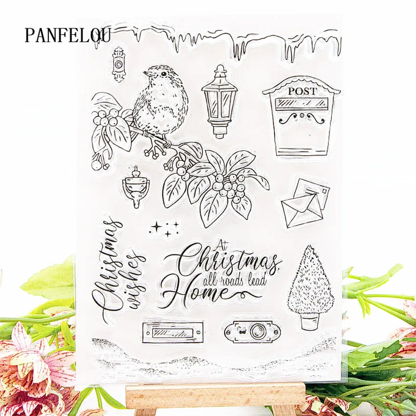 PANFELOU 11x15 см пружинная птица Прозрачная силиконовая резина прозрачные штампы