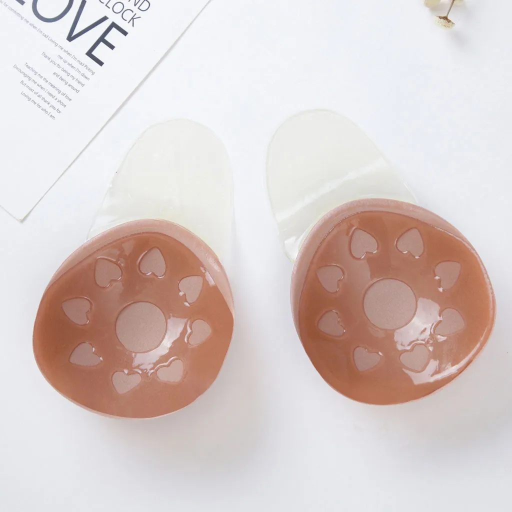 2pcs/Pair Silicone Push Up Invisible Bra Adhesive Nipple Cover Pasties Breast Boob Lift Tape Bikini Instant Bust Lifter Stickers - купить по