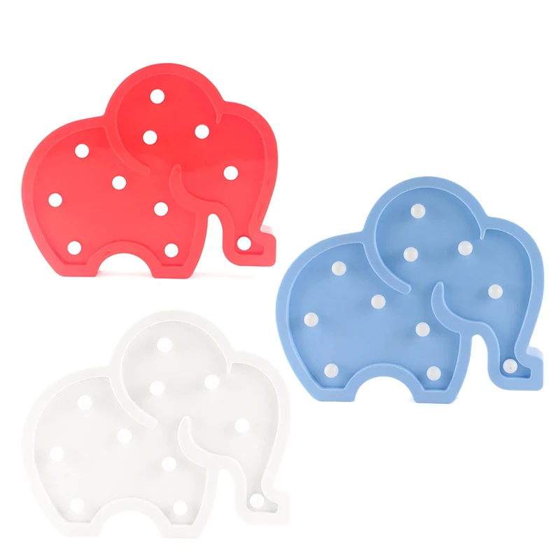Elephant Lanpulux 3D Животные детские ночные светильники мультфильм лев енот панда Моделирование освещение приспособление для детской комнаты декор прикроватная лампа - Испускаемый цвет: Elephant